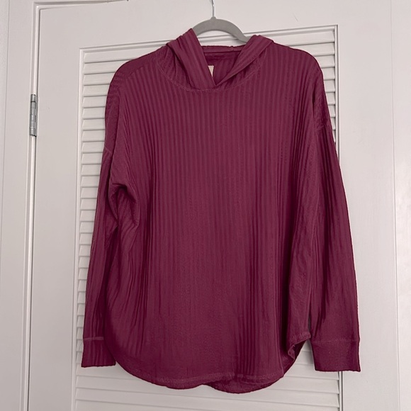 Chaser lightweight waffle knit hoodie Sz S - Picture 2 of 6